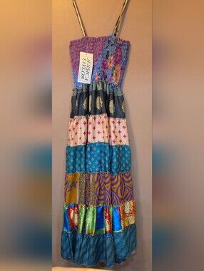 Woman's Patchwork Boho Dress